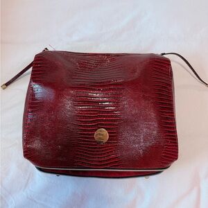 Red Textured Cosmetic Case